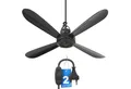 Produktbild: Bestlivings Deckenventilator mobil mit Anschlusskabel und Schalter, mit Aufhängung, Luftzug Umkreis 3m, energie- und platzsparend