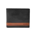 Produktbild: Fossil Brieftasche für Herren Quinn, 100% Leder Bifold schwarz 11,4 cm L x 2,5 cm B x 9,5 cm H ML3653001