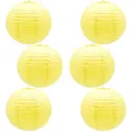 Produktbild: CEEYSEE 6 Stück Papierlaterne Gelb 30 cm Hängende Runde Papierlaternen Faltbar Papier Lampions für Brautpartys Geburtstag Feiern Garten Deko(DL/HUS)