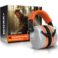Produktbild: Schallwerk ® Work+ | Arbeit Gehörschutz – Größenverstellbare Hörschutz Ohrenschützer, Hochwertige Lärmschutz Kopfhörer – Kapselgehörschutz für Arbeit und Alltag (Fire Orange)