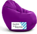 Produktbild: Bruni Kinder-Sitzsack Classico S in Violett – Sitzsack mit Innensack für Kinder, Abnehmbarer Bezug, lebensmittelechte EPS-Perlen als Bean-Bag-Füllung, aus Deutschland