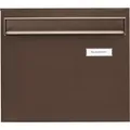 Produktbild: Burg Wächter Zaunbriefkasten Stahl pulverbeschichtet BxHxT 322/362/100 mm Potsdam braun mit Öffnungs (20480)