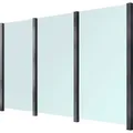 Produktbild: Zaun STAKET PRO, grau, Pfosten: 4 Stk., Aluminium, Glas, Zaunelemente, Glaszaun, Gesamtlänge: 3,284 m, 4 Pfosten