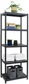 Produktbild: shelfr Industrial Design Metallregal Schwarz Stehend - 61x41x170 Standregal - 5 Ebenen Wandregal Schwerlast Regal - Wohnzimmerregal Modern - Küchenregal Schwarz Badregal Bücherregal Raumteiler Metall