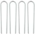 Produktbild: Relaxdays - Bodenanker Trampolin, 4er Set, Erdanker U-form, Verzinkt, Stabil, Xxl Erdhaken, Hxbxt: 30 X 7 X 1 Cm, Silber