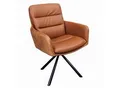 Produktbild: riess-ambiente Stuhl BIG GEORGE - cognac Echtleder Microfaser mit Armlehne Retro Drehbarer Design