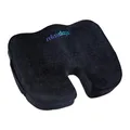 Produktbild: Relaxdays ergonomisches Sitzkissen, Memory Foam mit Gel, Büro, Auto, Rollstuhl, druckentlastendes Stuhlkissen, schwarz