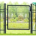 Produktbild: SONGMICS Gartentor mit Schloss, Türklinke, Schlüssel, 106 x 90 cm (L x H), grau - Grau