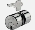 Produktbild: BKS Rundzylinder detect3 3177 BL 25/25mm Messing matt vernickelt
