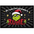Produktbild: MoonWorks® Fußmatte Weihnachten Grinch Ruhe Anti Weihnachtsdeko Weihnachtsmuffel rutschfest & waschbar schwarz 60x40cm