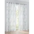 Produktbild: Kutti Vorhang Bella (1 St), Ösen, halbtransparent, Gardine, halbtransparent, Ausbrenner, bedruckt, Baumwolle-Polyester beige|blau 135 cm x 245 cm