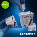 Produktbild:  Lanzetten BEURER / Nadeln steril 100 St. | 3774707 | Farbe: blau G28 / 0,36mm