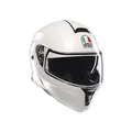 Produktbild: AGV Streetmodular ECE 22-06 Mono, Modularer Helm, Motorrad Klapphelm ECE 22-06 P/J in Zwei Konfigurationen zugelassen, mit Sonnenblende, Materia Matt Weiß, XL