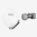 Produktbild: Fuba 65cm Satellitenschüssel weiß Set Twin LNB 2 Teilnehmer (HDTV,4K/8K)