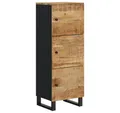 Produktbild: vidaXL Highboard Highboard mit 3 Türen 40x33x110 cm Massivholz & Eisen (1 St)