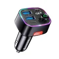 Produktbild: Syncwire FM Transmitter Auto Bluetooth 5.4 48W (PD 36W & 12W) Bluetooth Adapter Auto mit [Lichtschalter] [HiFi-Bass-Sound] [Schnellladen] Freisprecheinrichtung Autoladegerät Zigarettenanzünder