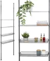 Produktbild: bremermann Teleskop-Regal mit 2 Körben 2 Ablagen, Badregal, Waschmaschinenregal, Allzweckregal für viele Wohnbereiche geeignet, Teleskop-Stange höhenverstellbar bis max. ca. 290 cm, grau