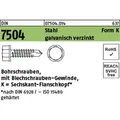 Produktbild: Bohrschraube Din 7504 M.6-kant-flanschkopf K 6,3 X 80 Stahl Galvanisch Verzinkt Galvanisch Verzinkt / Stahl