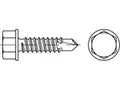 Produktbild: 100 x Bohrschrauben,mit Sechskant-Flanschkopf DIN 7504 Stahl K 6,3 x 80 galv.ver