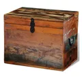Produktbild: vidaXL Truhe Design-3 Aufbewahrungstruhe Altholz 39x28x31 cm