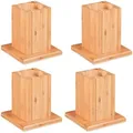 Produktbild: Relaxdays Möbelerhöher 4er Set, Erhöhung Um 14 Cm, Für Tische, Betten Und Andere Möbel, Hxbxt 15,5x14,5x14,5 Cm, Natur