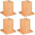 Produktbild: Relaxdays Möbelerhöher 4er Set, Erhöhung Um 14 Cm, Für Tische, Betten Und Andere Möbel, Hxbxt 15,5x14,5x14,5 Cm, Natur