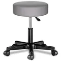 Produktbild: DeubaXXL DE Rollhocker Kunstleder Grau 360° drehbar 108052