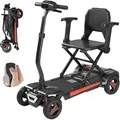 Produktbild: VEVOR 4-Rad-Elektromobil faltbar, Mobilitätsroller Erwachsene & Senioren, Seniorenmobil mit Fernbedienung, NFC-Schlüsseln & 15 km Reichweite, 120 kg Tragkraft, All-Terrain-Reiserollstuhl