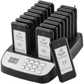 Produktbild: VEVOR Kabelloses Pager-System 16 Anrufbeantworter Gäste-Warteschlangenrufe