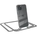 Produktbild: Für Apple iPhone 15 Case Handyhülle zum Umhängen Kordel Tasche Kette Set Silber