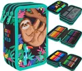 Produktbild: Dreifach-Federmäppchen Mit Coolpack Faultier-Ausstattung