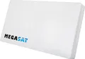 Produktbild: Megasat Flachantenne D4 Profi-Line – Sat-Flachantenne (4 Teilnehmer, wechselbares LNB, Installation an Wand, Mast-/Balkonhalter oder Fenster) – Weiß