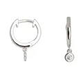 Produktbild: XENOX Paar Ohrstecker Ohrringe Creolen Damen Zirkonia 925 Sterlingsilber XS8655