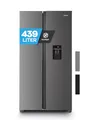 Produktbild: Heinrich´s Side-by-Side Kühlschrank, Kühlgefrierkombination mit 439L Mega Gesamtvolumen, NO-FROST, 151L Gefriervolumen, inkl. Wasserspender, LED Beleuchtung,Touch-Bedienung, Multi-Airflow-System,Inox