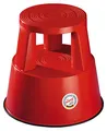 Produktbild: WEDO Rollhocker STEP aus bruchfestem Kunststoff - rollbarer Elefantenfuß Tritthocker, TÜV GS-geprüft, Made in Germany, rutschfest - Höhe ca. 43 cm, Tragkraft 150 kg, Farbe Rot