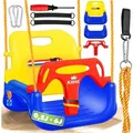 Produktbild: Babyschaukel Kinderschaukel 3 In 1 Babysitz Verstellbar Mitwachsend Schaukelsitz Gartenschaukel Für Baby Kinder Mit Rückenlehne Und Anschnallgurt Gelb - Kidiz