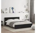 Produktbild: furnicato Bettgestell mit Kopfteil Schwarz 140x200 cm