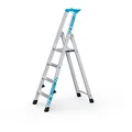 Produktbild: ZARGES Stehleiter einseitig Nova S silber 4 Stufen, H: 157,0 cm