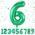 Produktbild: balloon Geburtstag zahlen Grün luftballon 6 jahre | Folienballon 6 -Riesen Folienballon in 40