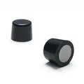 Produktbild: STRONG MAGNETS Board-Magnet – schwarz – 10 mm x 8 mm - 50 Stück - Extra stark - Industrielle Anwendung, Werkstatt oder Büro