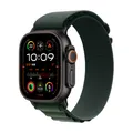 Produktbild: RP// Apple Watch Ultra 2 Titanium Cellular 49mm Schwarz (Alpine Loop dunkelgrün)... MX4R3FD/A