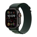 Produktbild: Apple Watch Ultra 2 GPS+ Cellular 49mm Black Titanium Case with Dark Green Alpine Loop