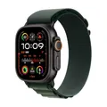Produktbild: Apple Watch Ultra 2 LTE 49mm schwarzes Titan Gehäuse mit dunkelgrünem Alpin Armband - M
