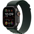 Produktbild: Apple Watch Ultra 2 Alpine Loop Band M 49 mm Titan GPS+4G schwarz/dunkelgrün