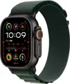 Produktbild: Apple Watch Ultra 2 2024 LTE Schwarz Titan 49mm Alpine Loop Dunkelgrün M MX4R3