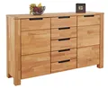 Produktbild: TaBoLe Kommode Sideboard aus Kernbuche massiv geölt mit Zwei Türen und fünf Schubladen, L: 151 x T 40 x H 91,5 cm