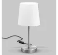 Produktbild: B.K.Licht Tischleuchte BKL1300, ohne Leuchtmittel, 2700K - Extra-Warmweiß, Tischlampe, Weiß, Stoffschirm, Klassisch, E14 ohne Leuchtmittel