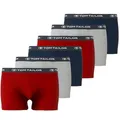 Produktbild: TOM TAILOR Boxer Briefs, Herren Boxershorts, 3er Pack (DE/NL/SE/PL, Alphanumerisch, XL, Regular, Regular, 6 x Navy/grau/rot)