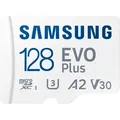 Produktbild: Samsung EVO Plus 2024 microSD-Speicherkarte inkl. SD-Adapter, 128 GB Speicherkapazität, UHS-I U3, Full HD & 4K UHD, 160 MB/s Lesen für Smartphone, T