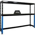 Produktbild: PROREGAL Garagenregal HERCULES Platzsparend Unterfahrbar HxBxT 180x240x50cm 2 Lagerebenen Fachlast 300kg Schwarz Lagerregal Schwerlastregal